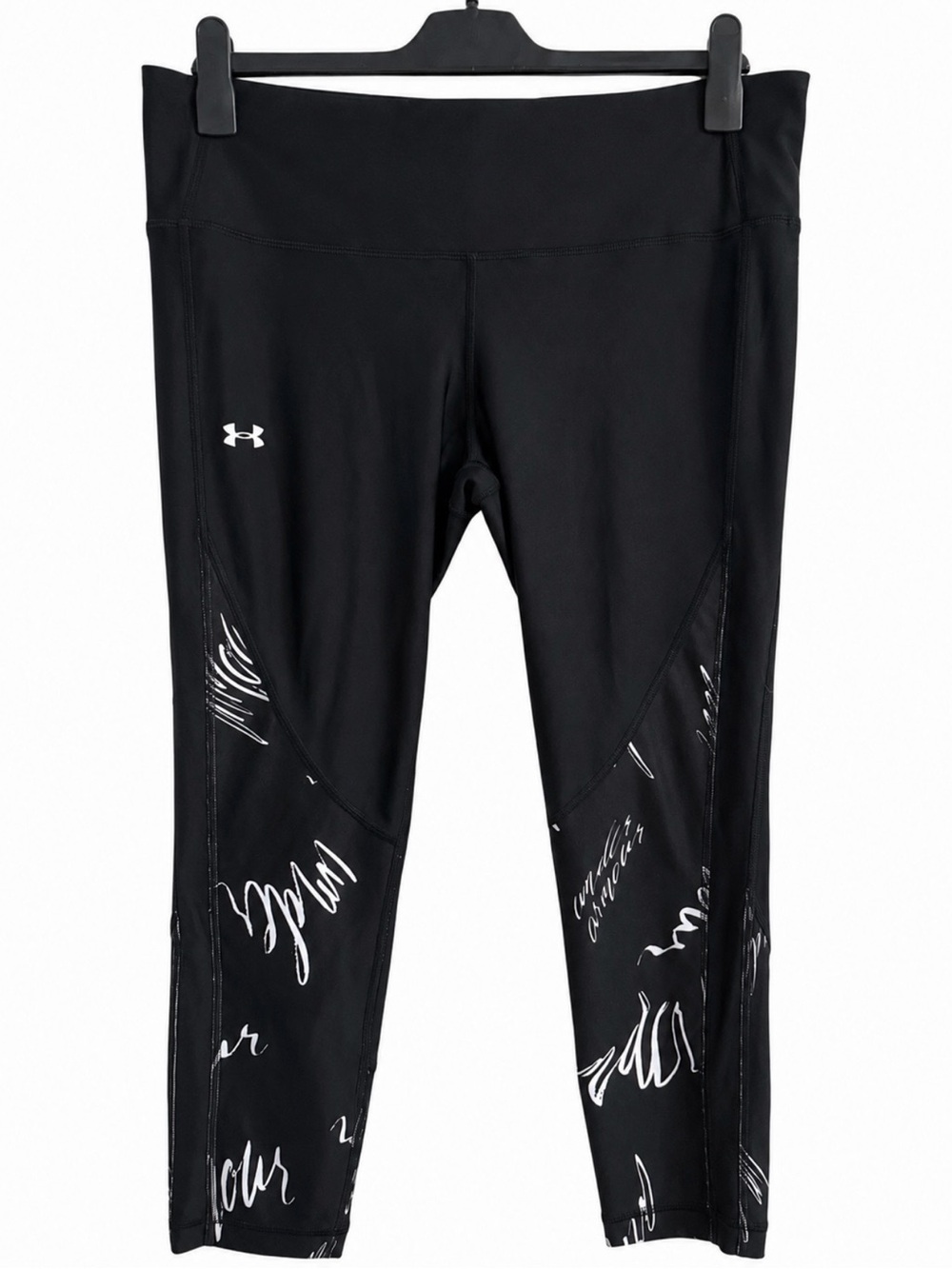 Under Armour Black Compression Leggings with White Logos
